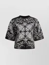 Pinko Crew Neck Paisley Pattern Short Sleeves Tops