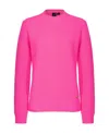 Pinko Crew-neck Ribbed Jumper In Pink