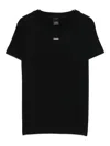 Pinko Crew-neck Short-sleeve Top In Black