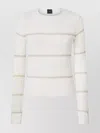 Pinko Ribbed Sweater With Metallic Stripes