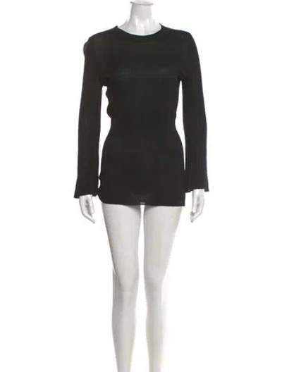 Pre-owned Pinko Crew Neck Sweater In Black