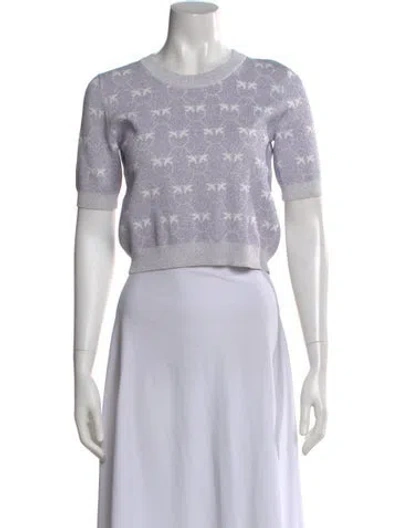 Pre-owned Pinko Crew Neck Sweater In Blue