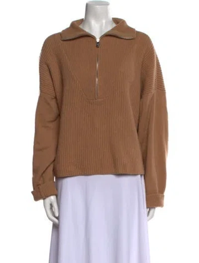 Pre-owned Pinko Crew Neck Sweater In Brown