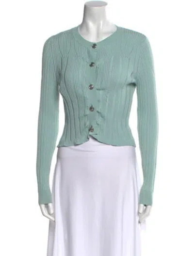 Pre-owned Pinko Crew Neck Sweater In Green