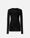 Pinko Crew-neck Sweater With Sequins In Black