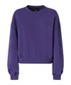 Pinko Embroidered-logo Cotton Sweatshirt In Purple