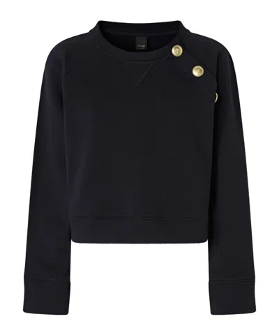 PINKO PINKO BUTTONED CREWNECK SWEATSHIRT