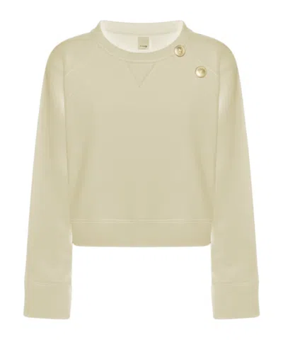 PINKO PINKO BUTTONED CREWNECK SWEATSHIRT