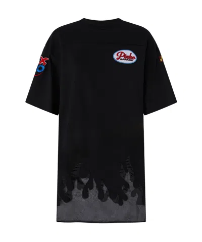 Pinko Crew Neck T-shirt In Black