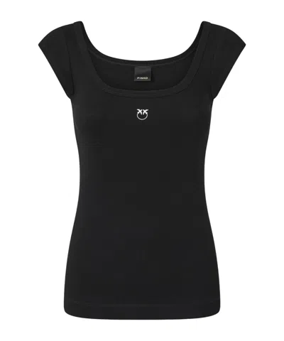 Pinko Crew Neck Vest In Black