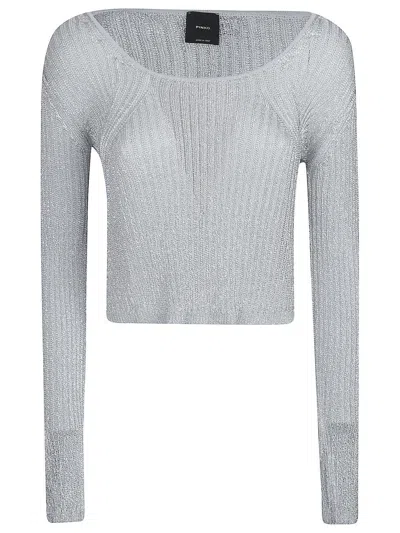 Pinko Nathan Filo Metallico Sweater - Pearl Gray