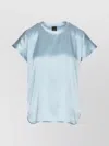 Pinko Crewneck Satin Finish Round Neck Top