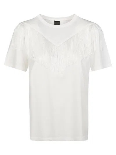 Pinko Crewneck T-shirt In Bianco