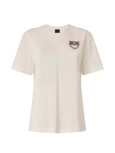 Pinko Crewneck T-shirt In Neutral