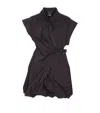 Pinko Draped Mini Dress Belted Waist