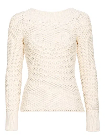 Pinko Crochet-knit Sweater In White