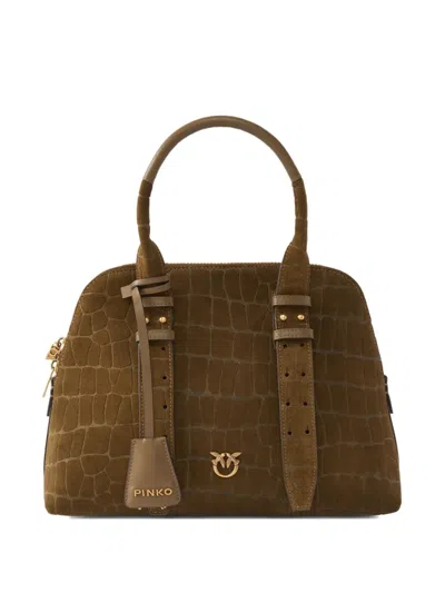 PINKO CROCODILE-EFFECT SHOULDER BAG