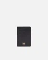 Pinko Crocodile Print Leather Passport Holder  Galleria. In Black-light Gold