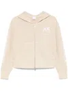 Pinko Cropped Beige Sweatshirt With Printed Branding
