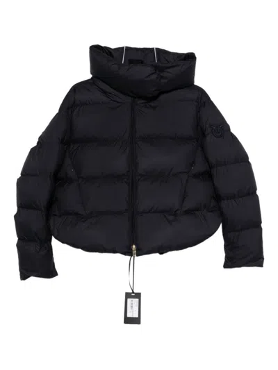 PINKO CROPPED BLACK PUFFER JACKET