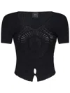 Pinko Ribbed T-shirt In Black