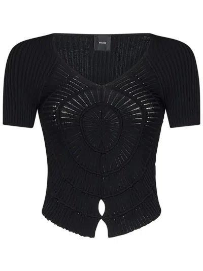 Pinko Cropped Black Sweater
