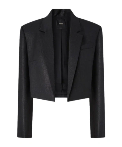 Pinko Cropped Blazer In Black