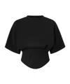 Pinko Cropped Bustier-style Top In Black