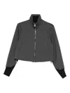 Pinko Cropped Bomber Jacket In Gray