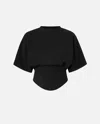 Pinko Cropped Bustier-style Top In Black