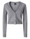 Pinko Cropped Cardigan In Gray