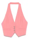 Pinko Cropped Halterneck Jacket With Low Back