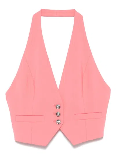 Pinko Cropped Halterneck Jacket With Low Back