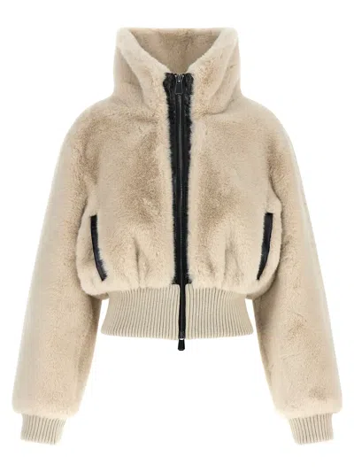 Pinko Cropped Jacket In Neutral