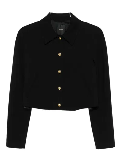 Pinko Cropped Jacket In Black