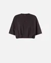 Pinko Cotton T-shirt In Marrone-caffe' Nero
