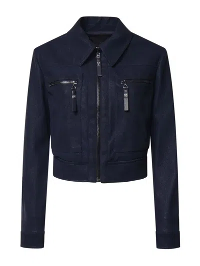 Pinko Cropped Nubuck Leather-look Jacket In Multi
