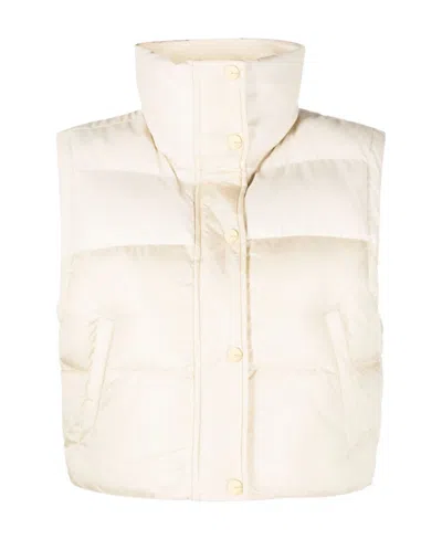 Pinko Cropped Press-stud Padded Gilet In Multi