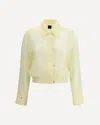 Pinko Transparent Georgette Cropped Shirt With Elastic Waistband