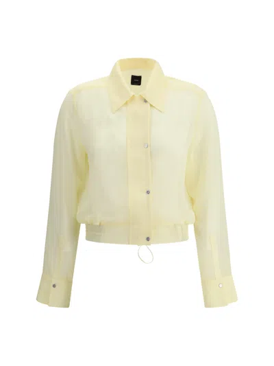 Pinko Cropped Women's Shirt In Beige Rutabaga