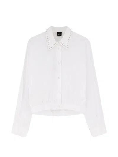 Pinko Cropped Shirt In White
