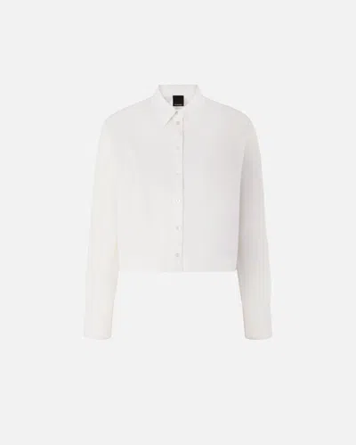 Pinko Back Curls Cropped Shirt In White