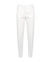 Pinko Cropped Straight-leg Trousers In White