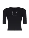 Pinko Cropped Sweater With Logo