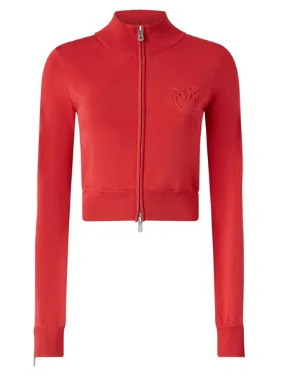 PINKO PINKO CROPPED SWEATSHIRT IN TECHNICAL FABRIC