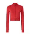 Pinko Cropped Sweatshirt In Technical Fabric In Red