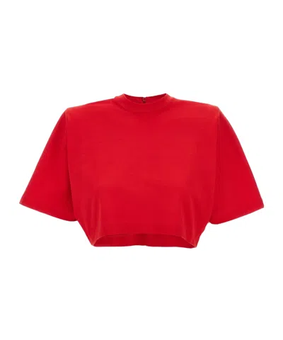 PINKO PINKO CREWNECK CROPPED T-SHIRT