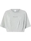 Pinko Short And Loose T-shirt With Logo Embroidery