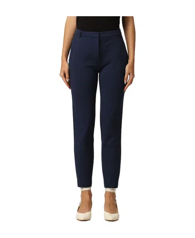 Pinko Cropped Tailored Trousers In Blue