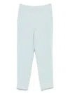 Pinko Cropped Tailored Trousers In Clear Blue